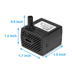 DaToo 5W submersible pump close-up highlights small size and efficiency
