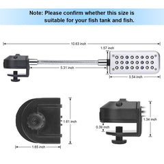DaToo aquarium light with 24 beads delivers bright white and blue spectrum for vibrant viewing