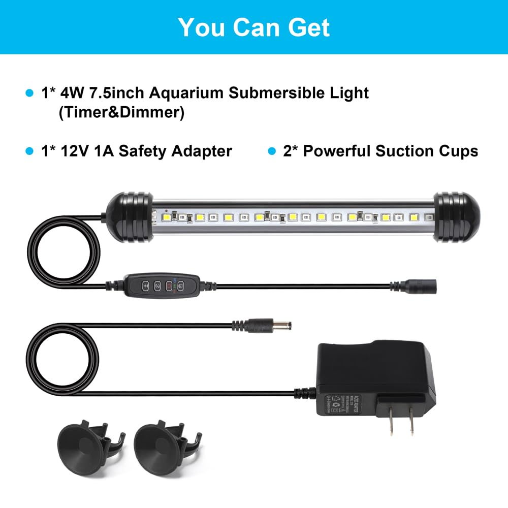 DaToo aquarium light installed underwater demonstrating safe, durable setup