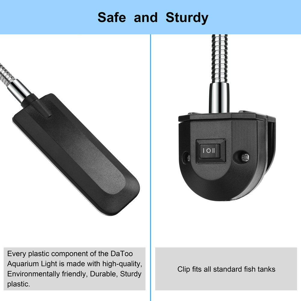 DaToo aquarium light fits tanks 7.8 to 15.7 inches for versatile setups