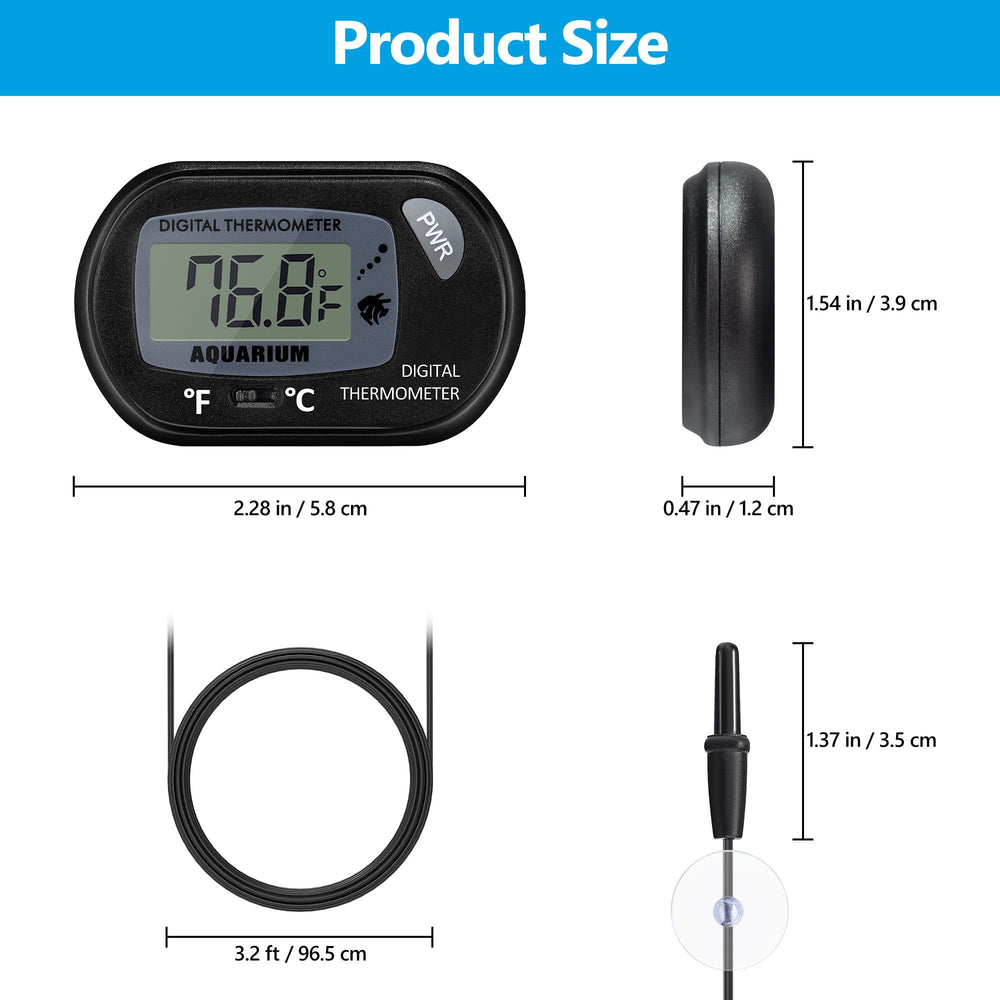 DaToo aquarium monitor includes LR44 battery for immediate use.