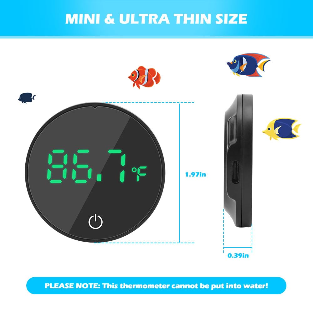 Datoo thermometer rechargeable power and LED display for easy monitoring.