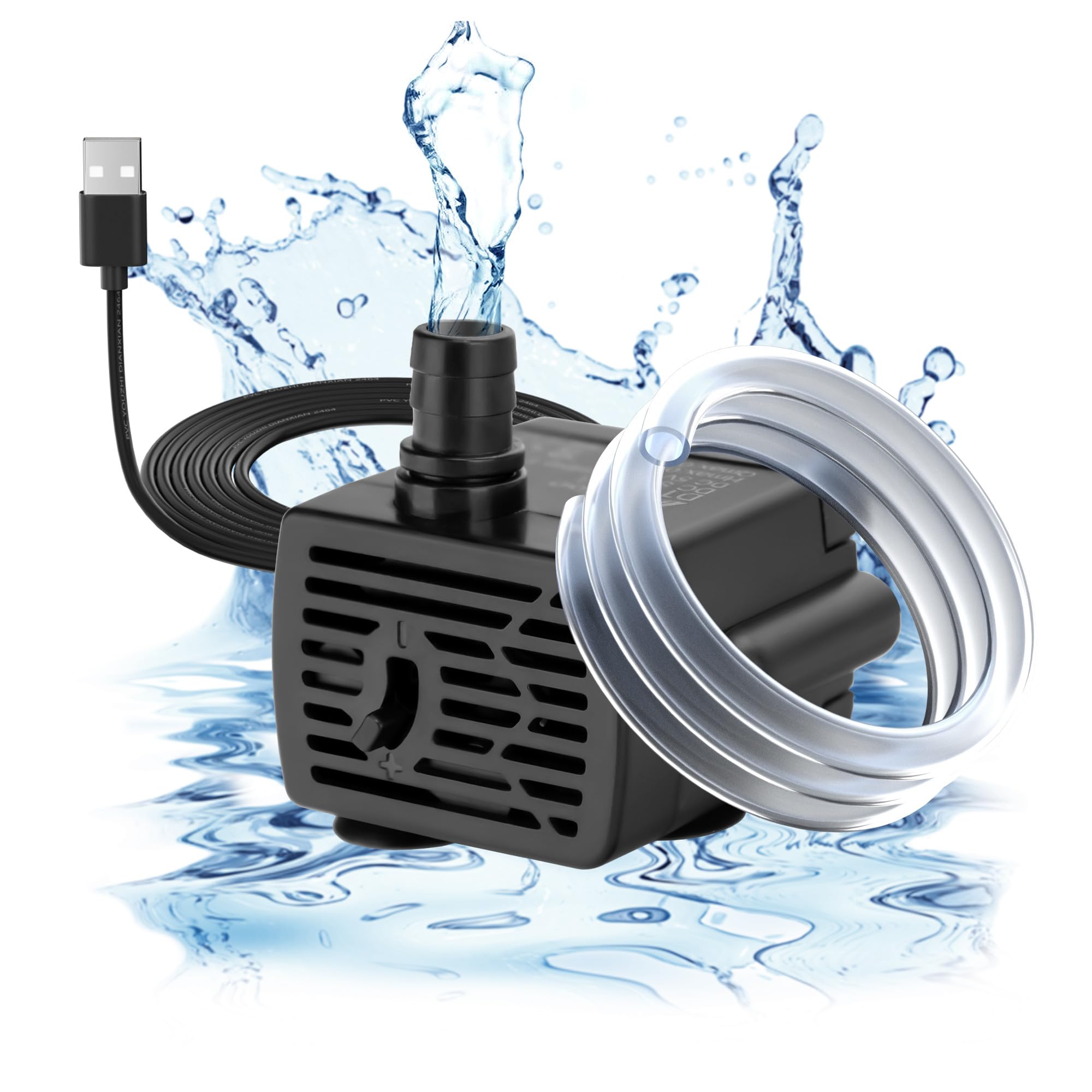 DaToo DC 5V USB pump front view for compact aquariums