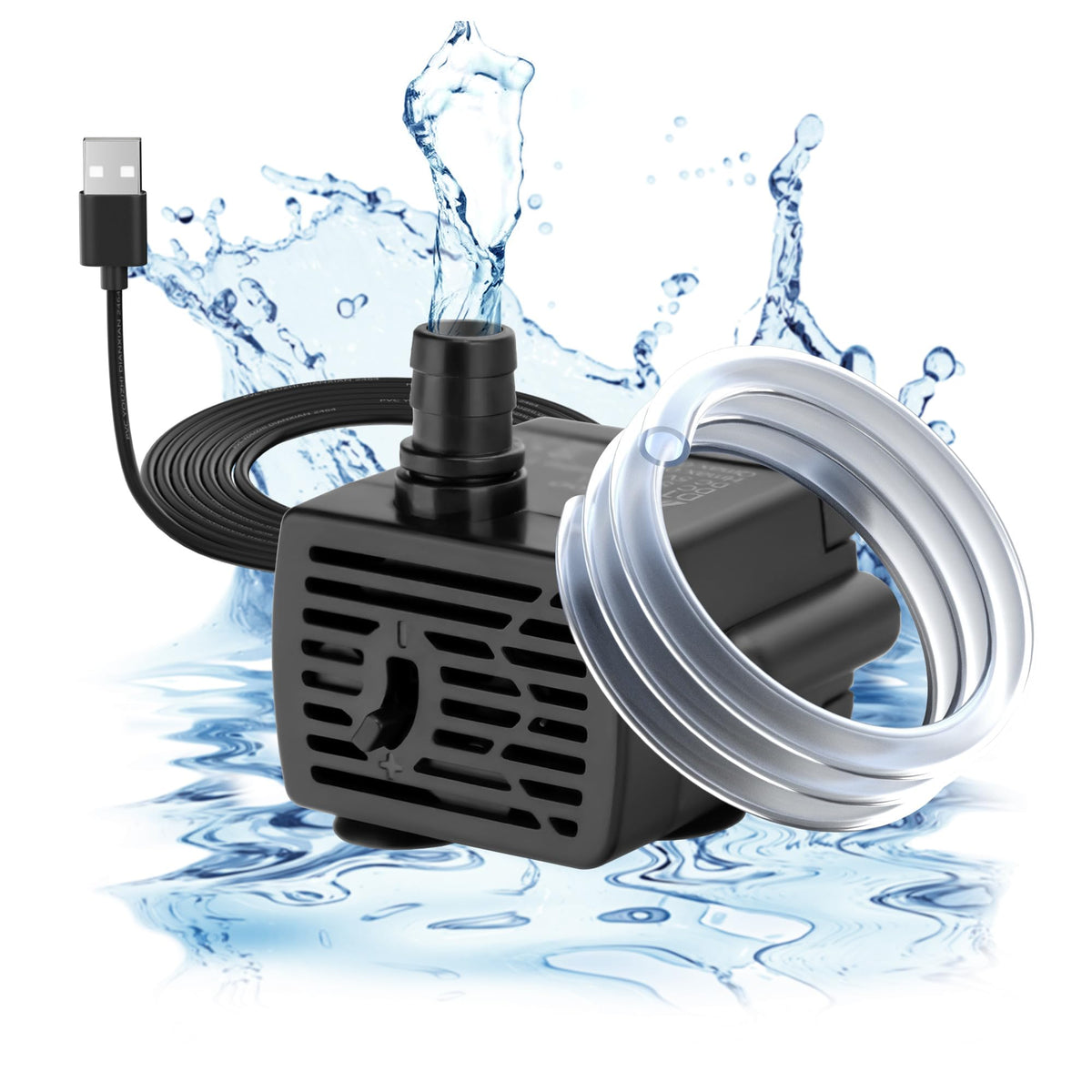 DaToo DC 5V USB pump front view for compact aquariums