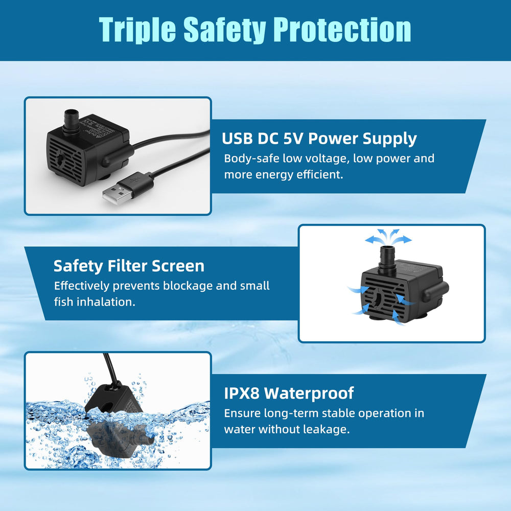 DaToo pump IPX8 waterproof protection for reliable aquatic setups