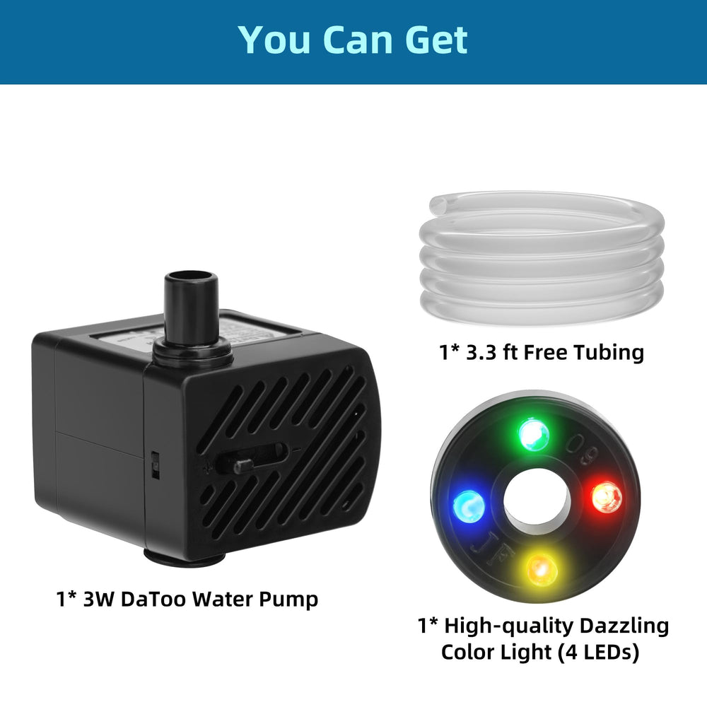 DaToo anti-clogging cover simplifies maintenance and keeps water features looking clean.