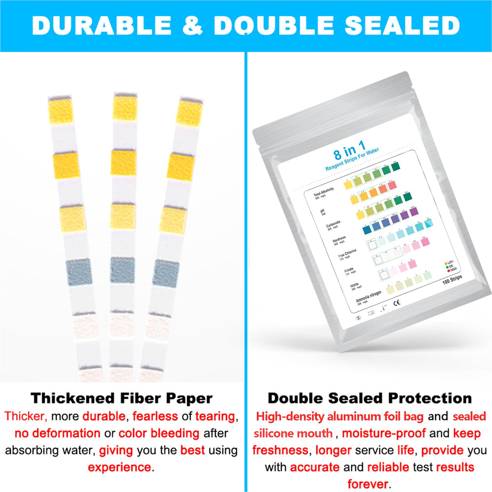 Datoo test strips in a double-sealed bag stay fresh for accurate results.