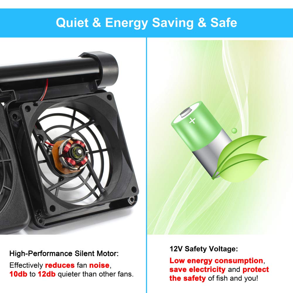 DaToo tilt-adjustable wind direction for customized tank cooling.