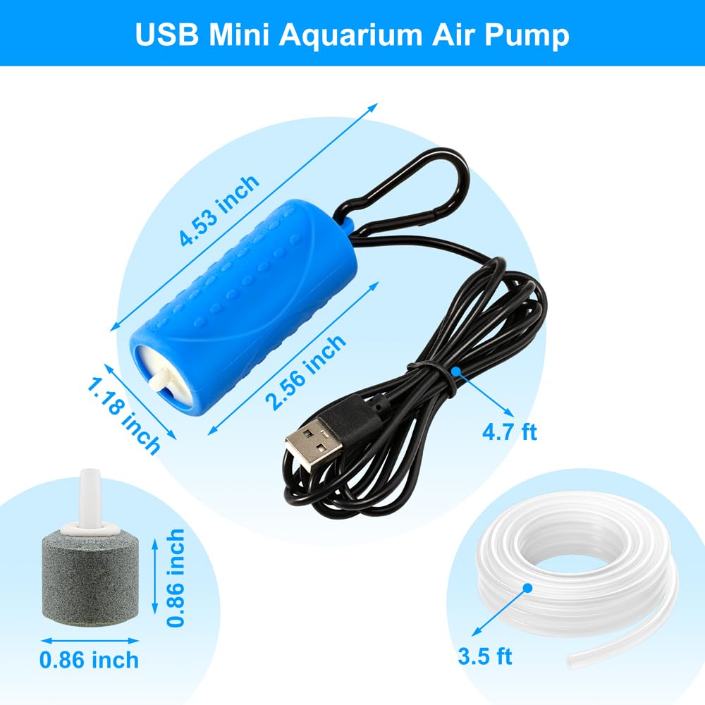 DaToo Ultra Silent Ceramic Motor minimizes noise for peaceful tank operation.