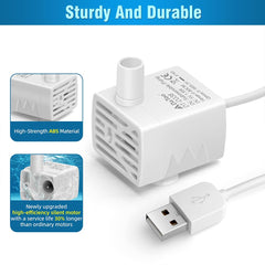 DaToo USB 5V pump with easy cleaning and three flow levels.