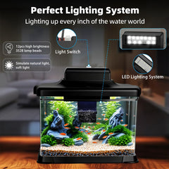 DaToo quiet 3W pump runs under 35 dB for peaceful nights.