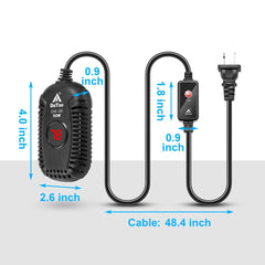 DaToo 50W heater LED display provides real-time temperature monitoring.