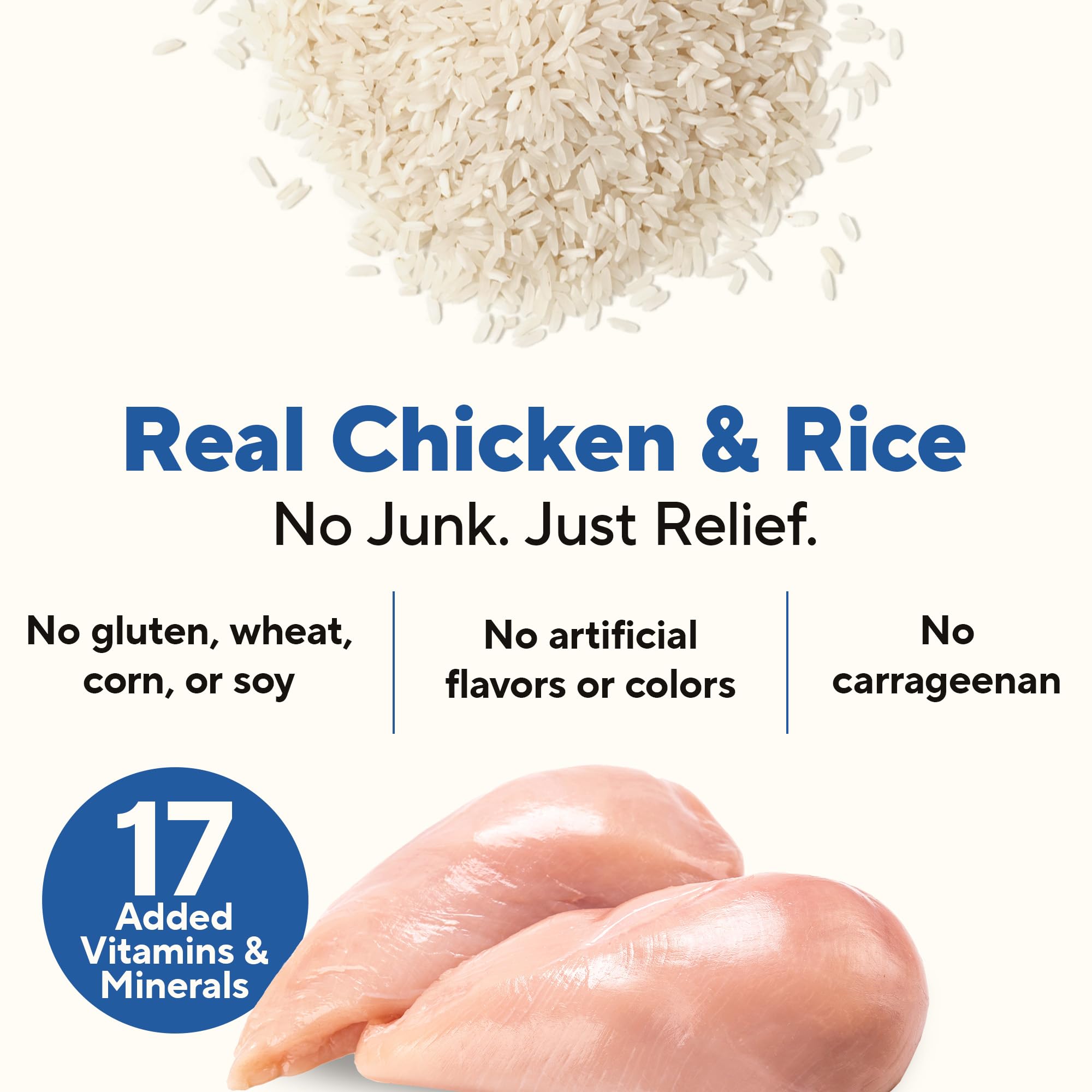 Dave's Pet Food Bland Diet chicken-rice bowl-served suggests complete meal or topper option.