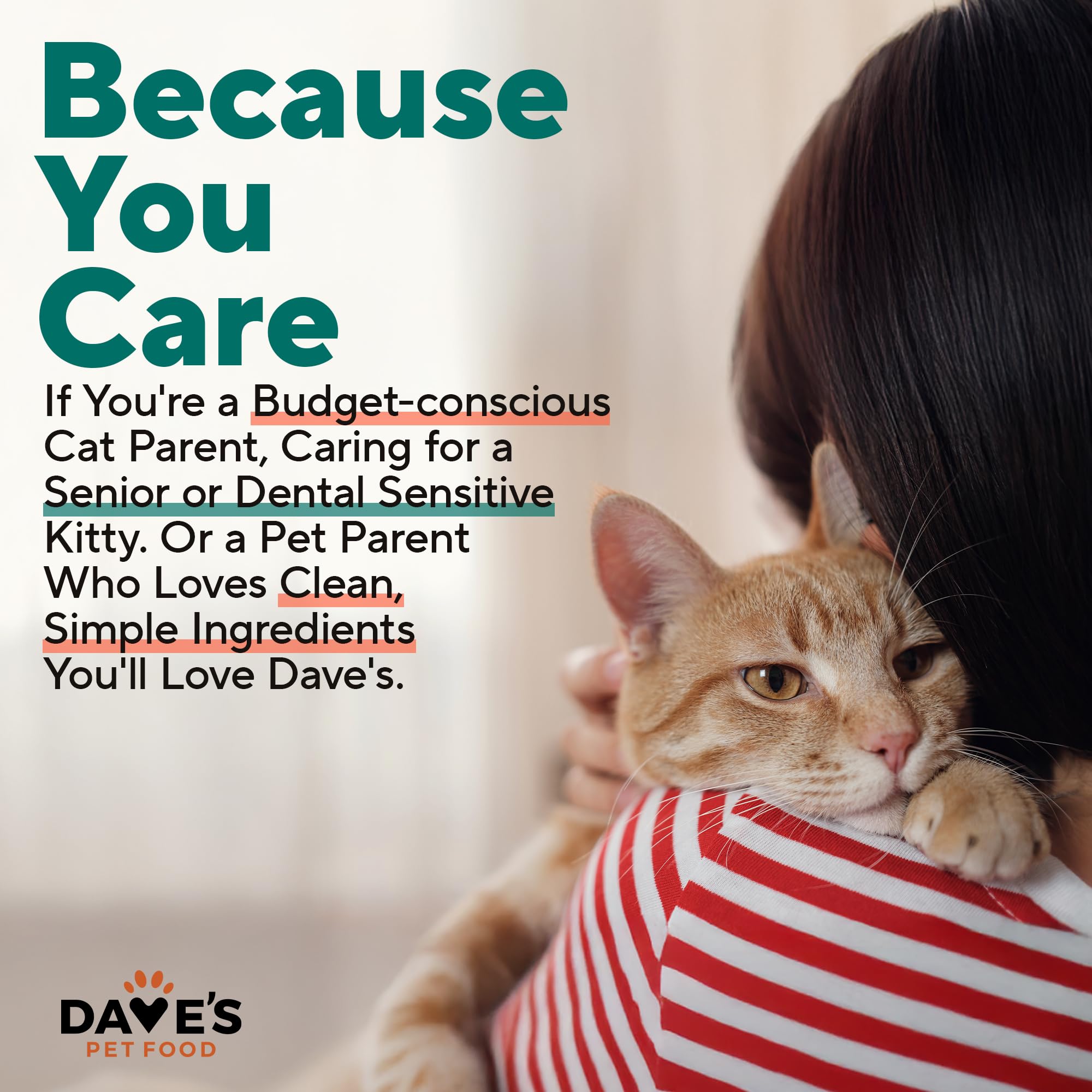 Dave's Pet Food feeding directions graphic illustrates simple serving guidance