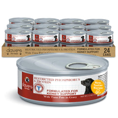 Dave's Pet Food Kidney Tuna Pate in a bowl for kidney-friendly meals.