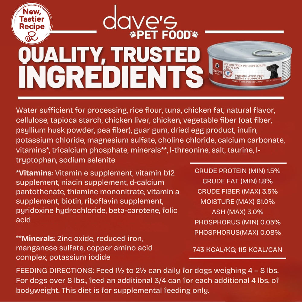 Packaging shot of a 24-pack of Dave's Kidney Tuna Pate.