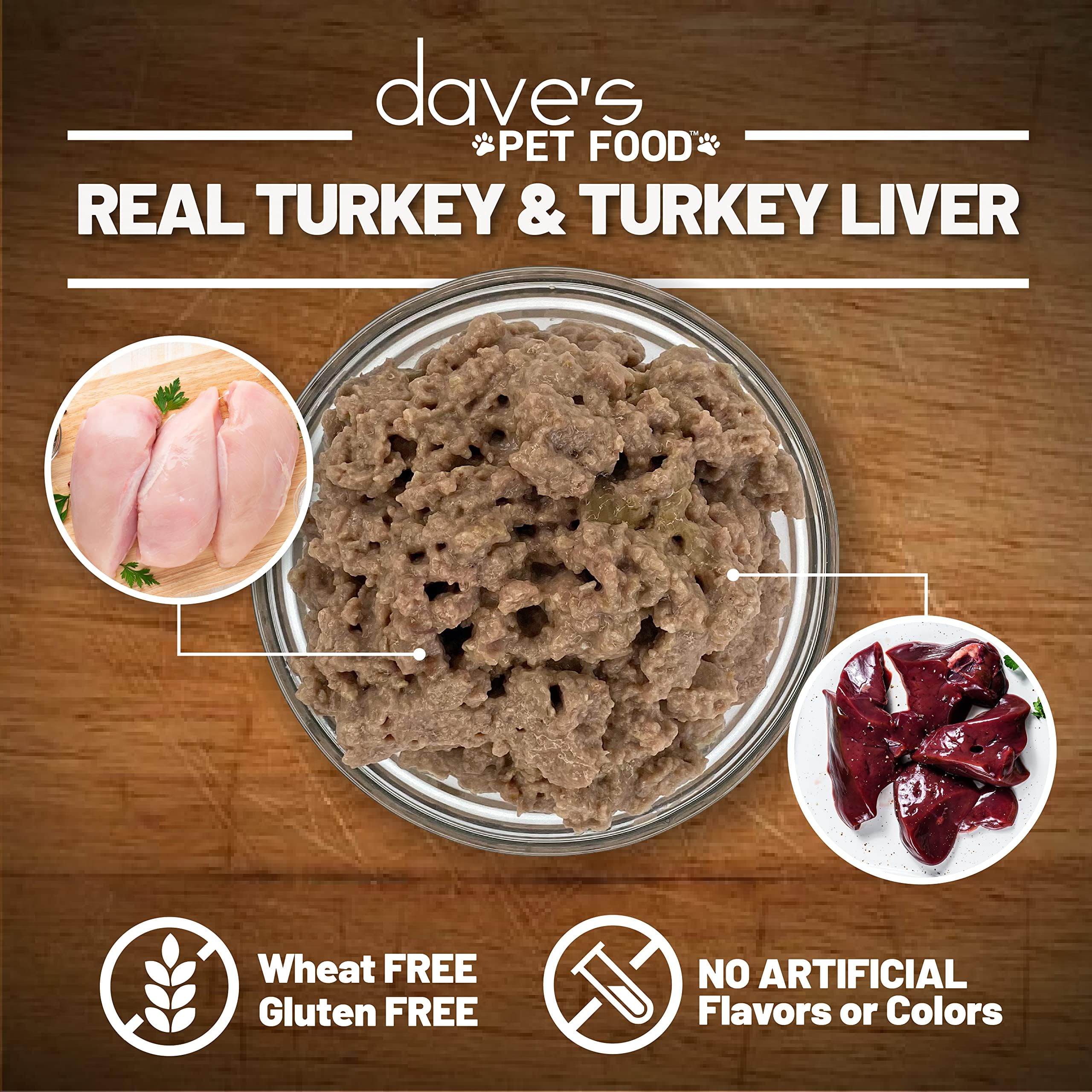Dave's Pet Food open can close-up, easy serving and minimal mess