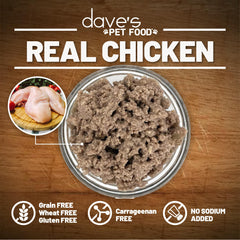 Dave's Pet Food restricted sodium diet pate in a bowl served as a complete meal