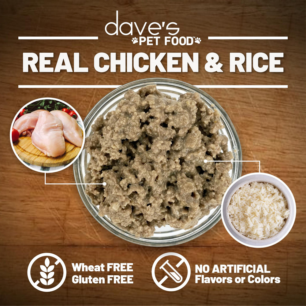 Dave's Pet Food 12-pack packaging grouped image communicates bulk value and steady nutrition.