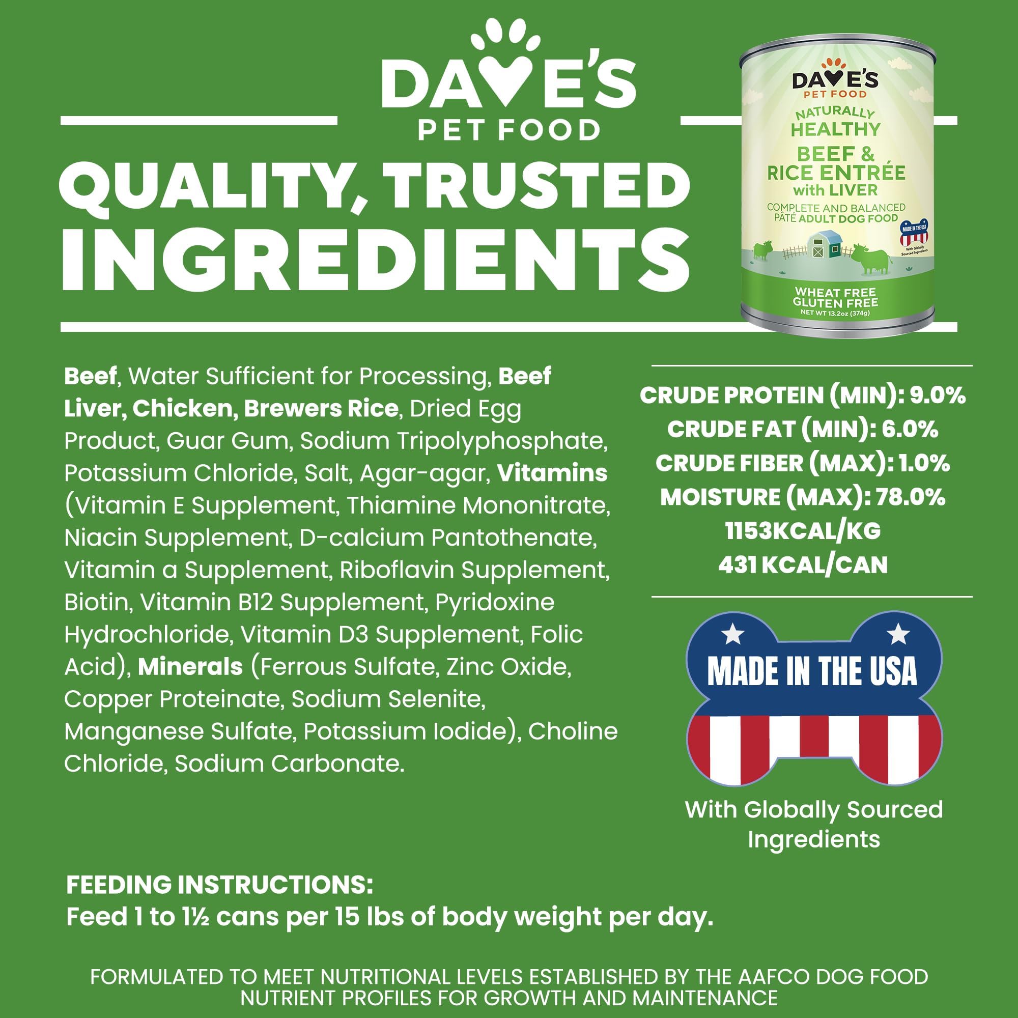 Dave's Pet Food beef and rice pantry-pack signals value and convenience for daily feeding.