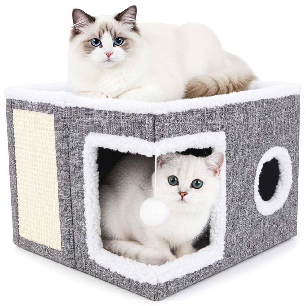 Dayacoco cat bed indoor cave overview includes a cozy, supportive resting spot for cats.