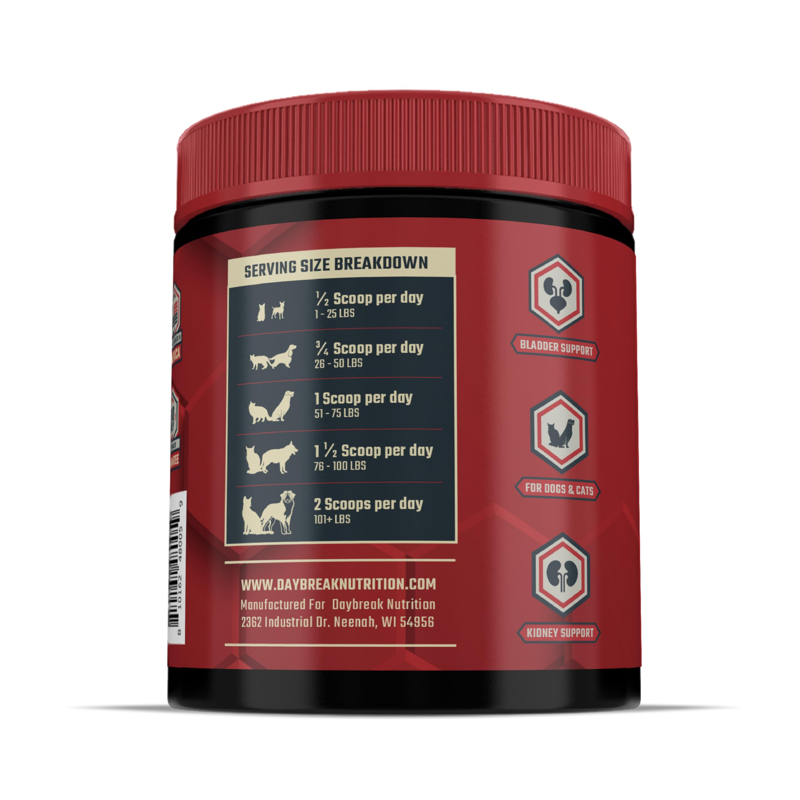 Daybreak Nutrition-60-day-empty-jar-guarantee: 60-day guarantee supports trust in the product.