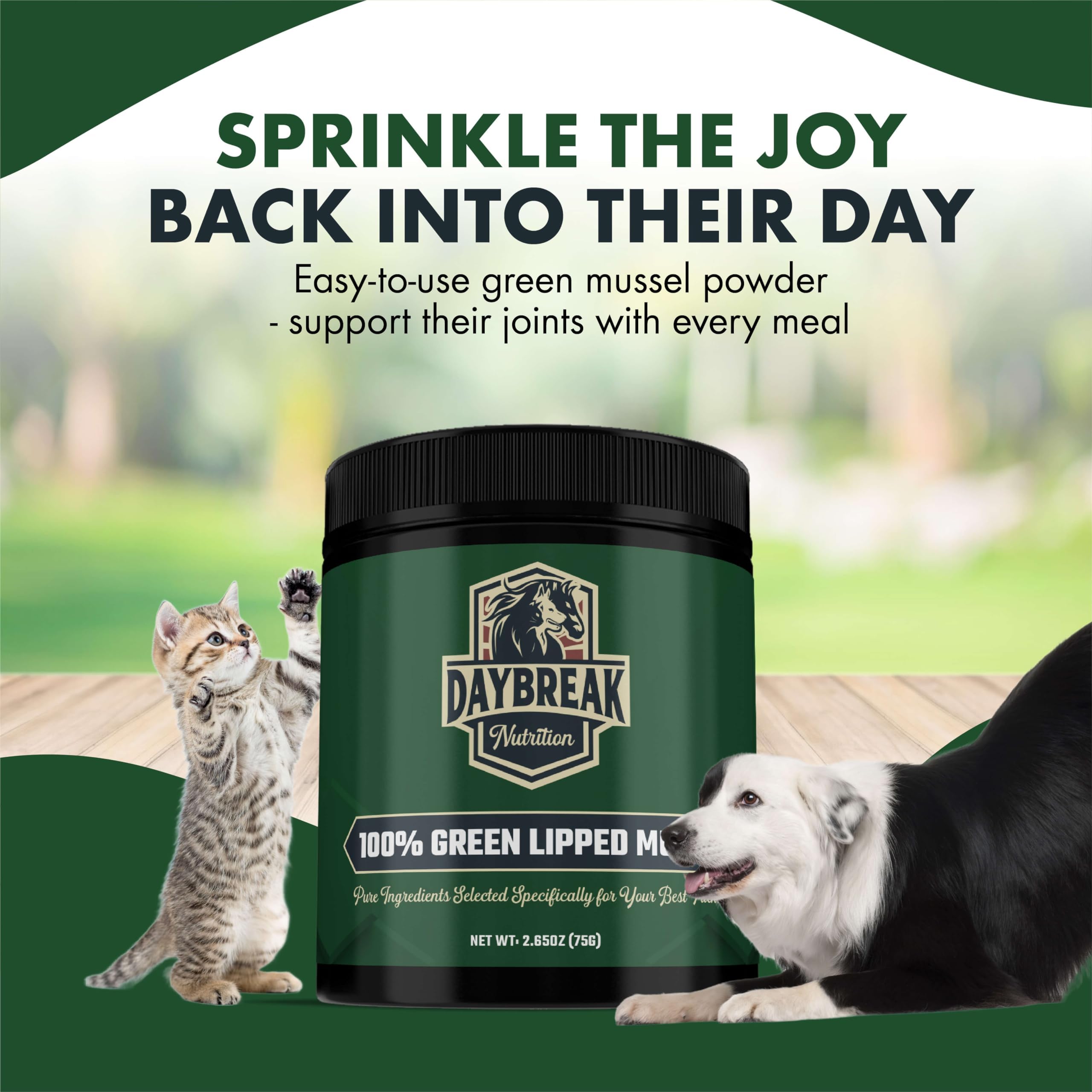 Daybreak Nutrition empty bottle guarantee seal communicates confidence in product performance.