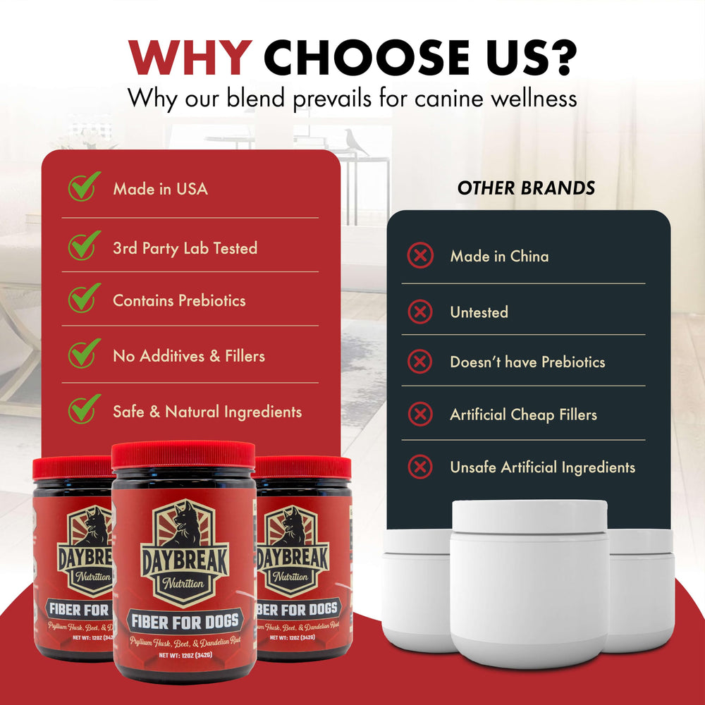 Daybreak Nutrition Fiber for Dogs beef liver powder emphasizes flavor and appetite support