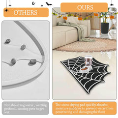Dazzleimart 23x15 inch mat fits most bowls and contains spills