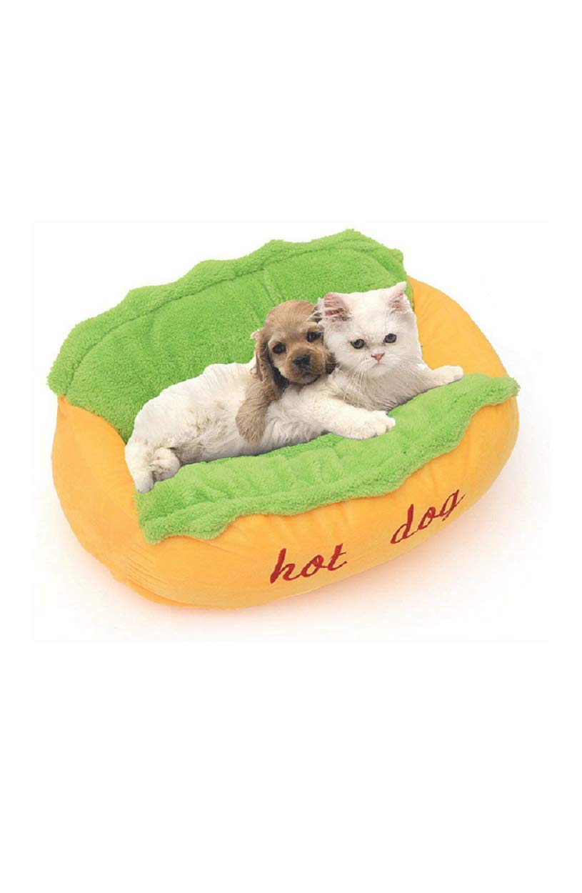 DAZZLING BEAUTY hotdog design dog bed washable-cover highlights easy cleaning and quick care