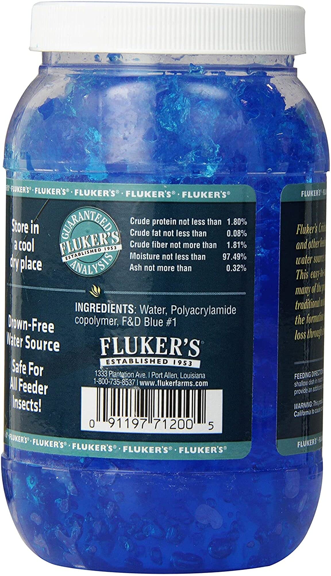 DBDPet Flukers Grillos Hidratante, etiqueta frontal clara para compra rápida