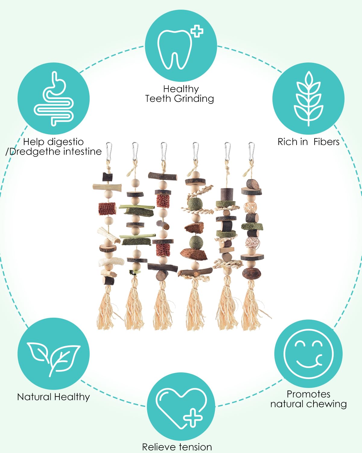 DBNESS apple-wood bunny-treats showcases natural chewing that supports fiber-rich engagement.