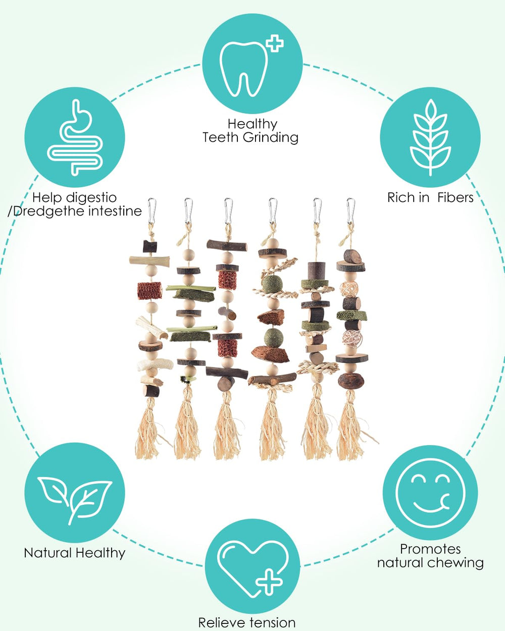 DBNESS apple-wood bunny-treats showcases natural chewing that supports fiber-rich engagement.