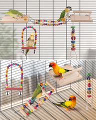 DBNESS bell toy for parakeet stimulating chewing and sound enrichment