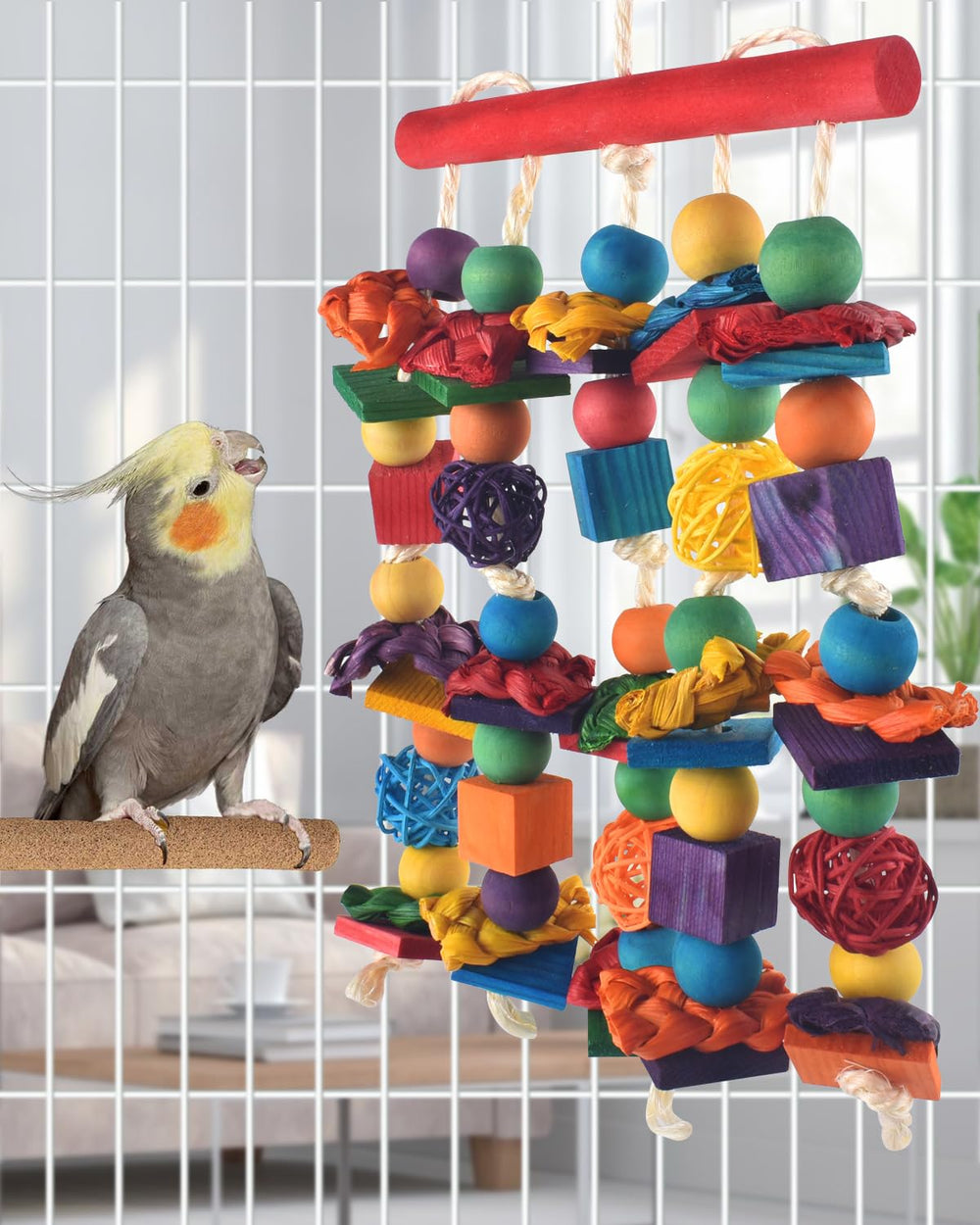 DBNESS bird toy cage display demonstrates a lively habitat accessory for birds