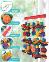 DBNESS bird toy hook and cage attach shows easy installation and secure display
