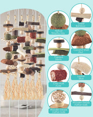 DBNESS bunny chew hanging-cage image highlights safe, engaging play for rabbits and small pets.