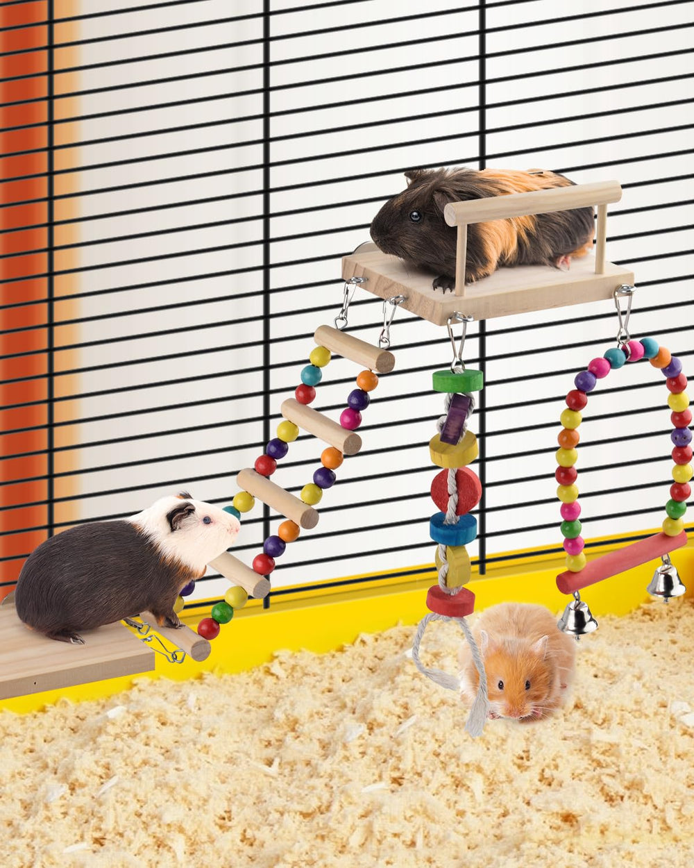 DBNESS cage top attachment stand ensures safe durable play setup