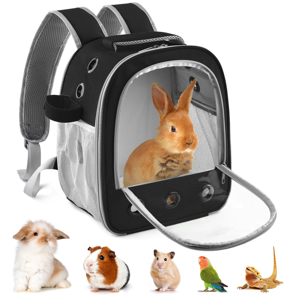 DBNESS Guinea Pig Carrier Backpack back view with comfortable shoulder straps for hands-free travel.