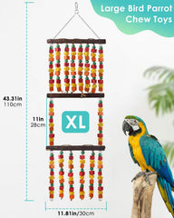 DBNESS large parrot toy with bright colors engages parrots and promotes daily play.
