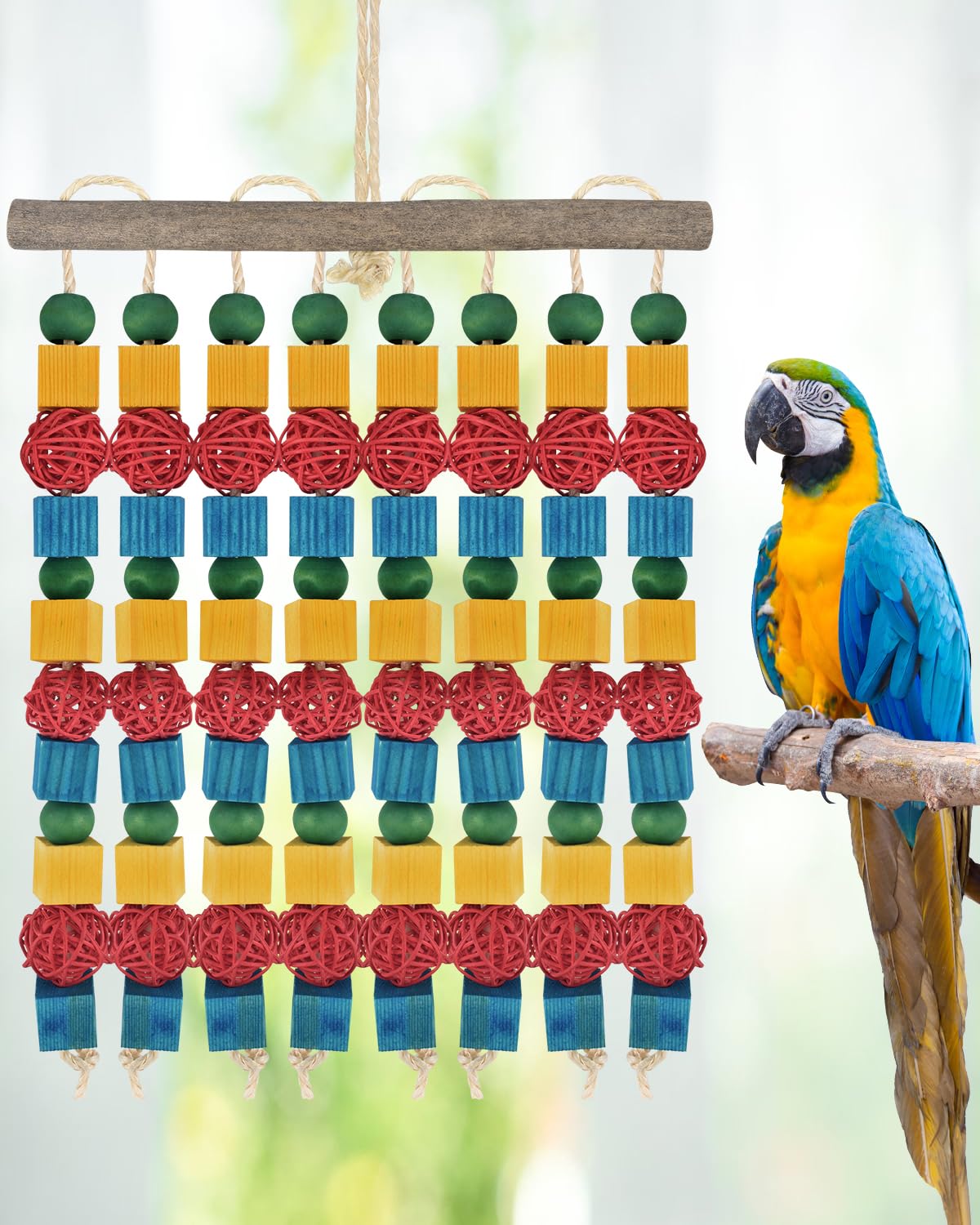 DBNESS Bird chew toys setup inspires daily foraging and physical activity