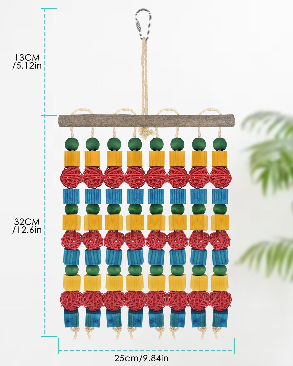 DBNESS Large Parrot Toys rattan balls foster climbing and interactive play in spacious cages