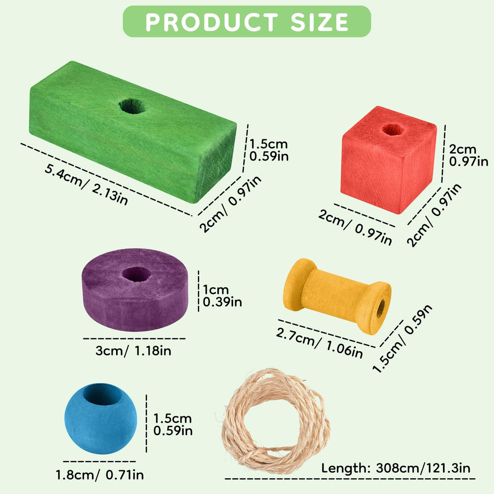 DBNESS DIY parrot toy assembly with ropes enables customization for various parrot sizes.