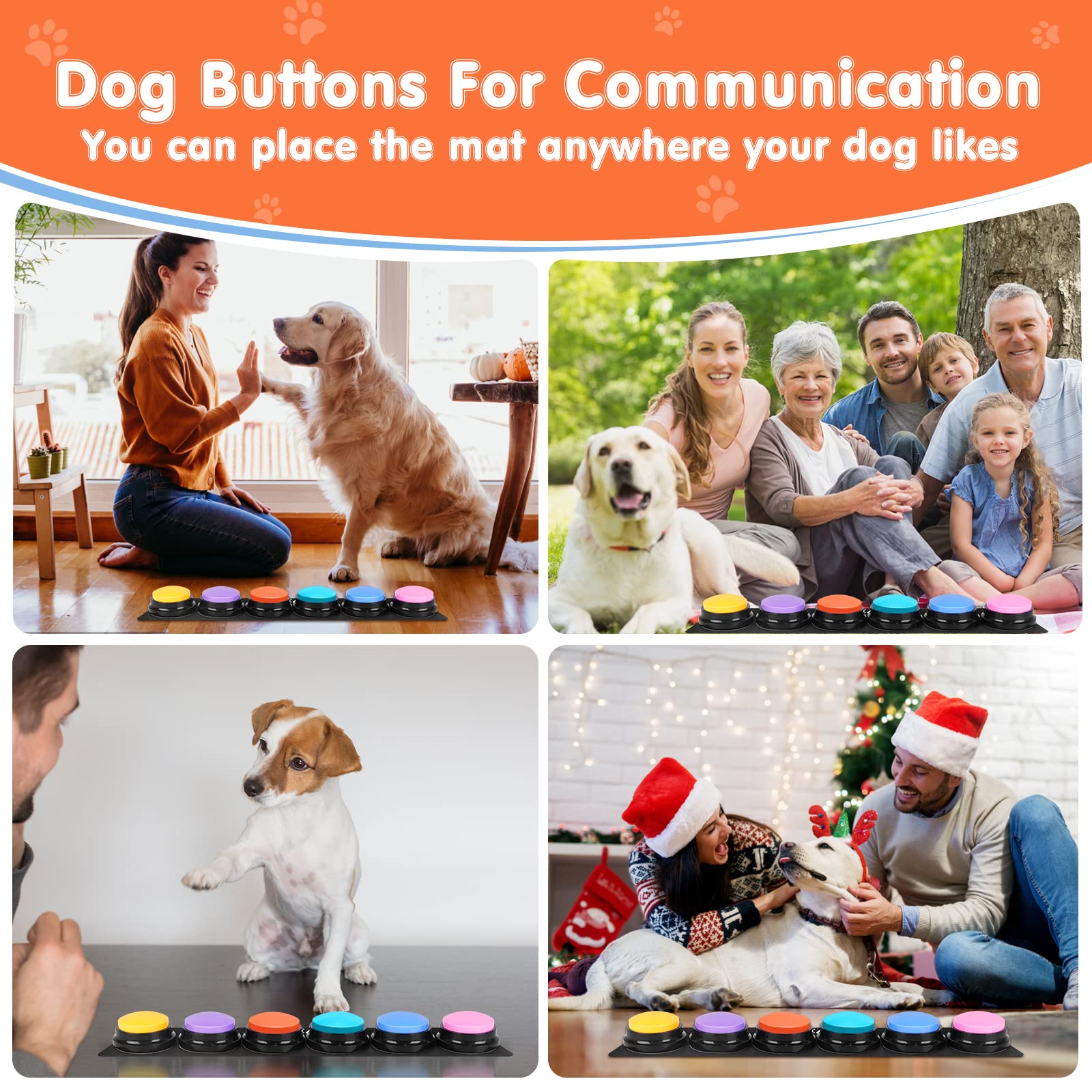 DCIAER dog buttons in use demonstrating beep prompt feedback.