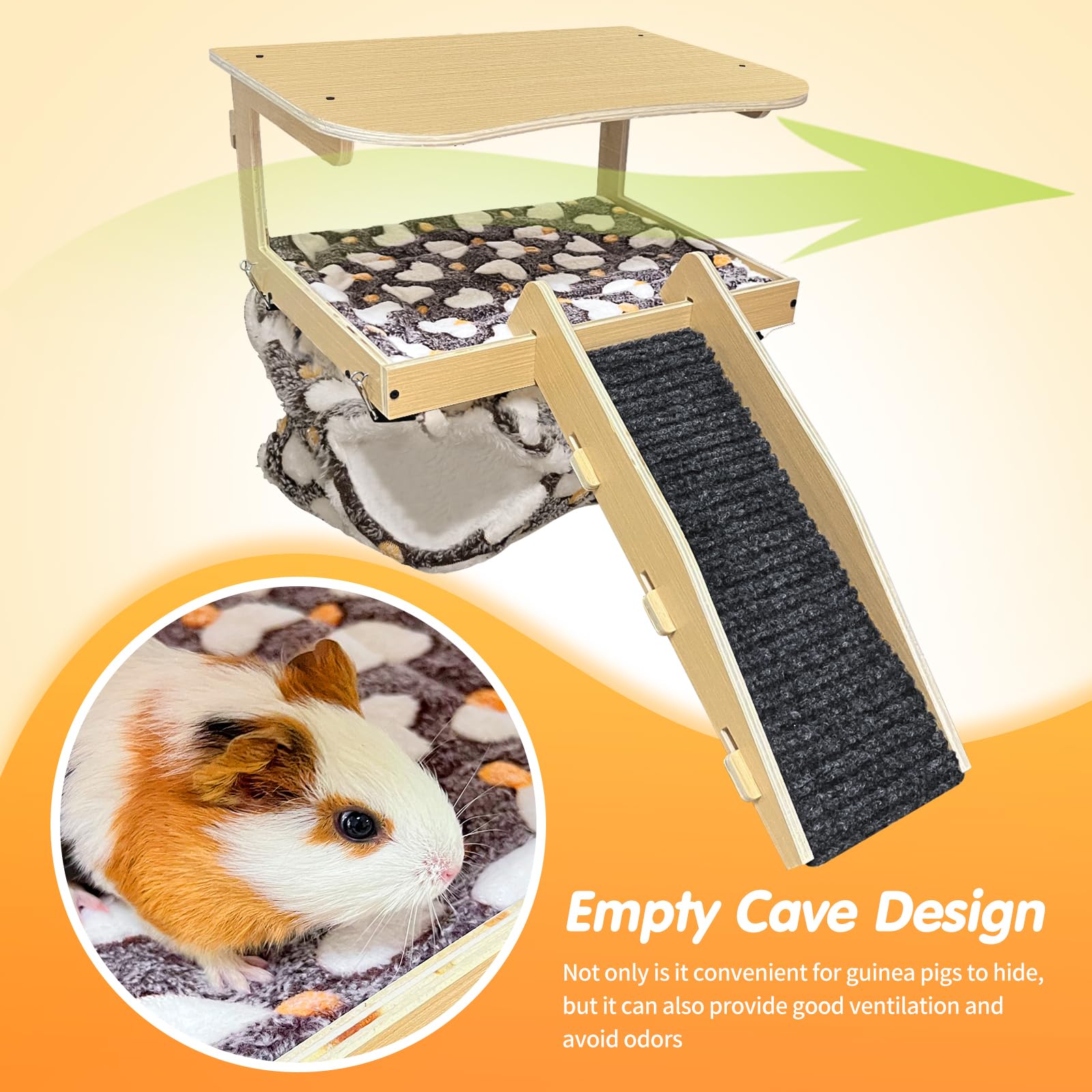 DCIAER guinea pig habitat suits small pets in many cages.
