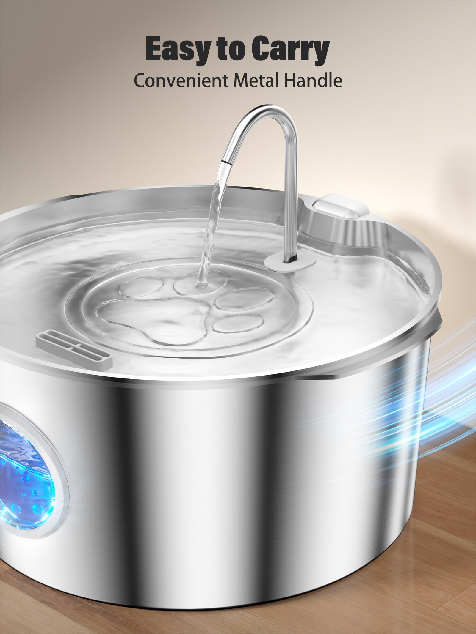 DCIOGAT 360-wide drinking area reduces spills and crowding.