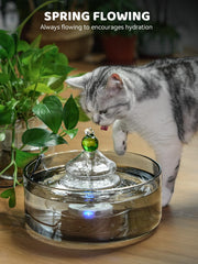 DCIOGAT spring-flow design demonstrates smooth, natural water movement for cats.