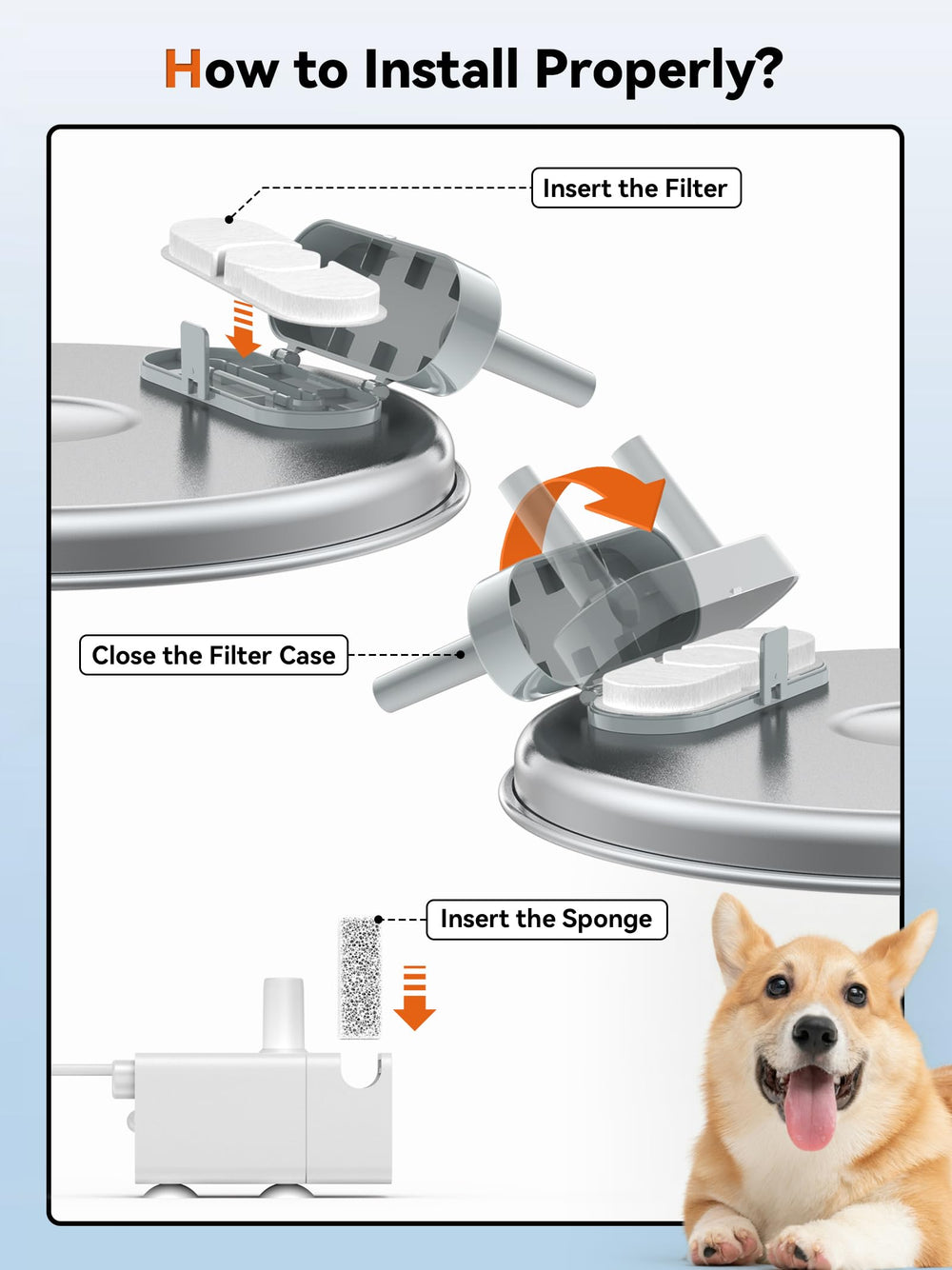 DCIOGAT stainless steel construction provides durability and hygiene.