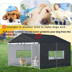 Ddeman clear PVC windows side view for light and rain shielding