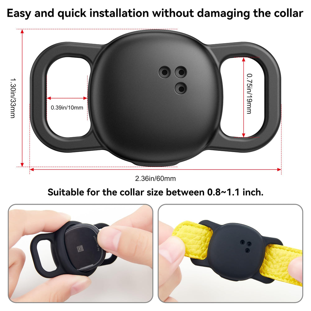 Lightweight design reducing collar burden for small pets.